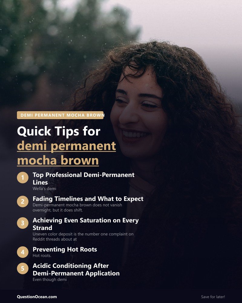 Key takeaways about demi permanent mocha brown