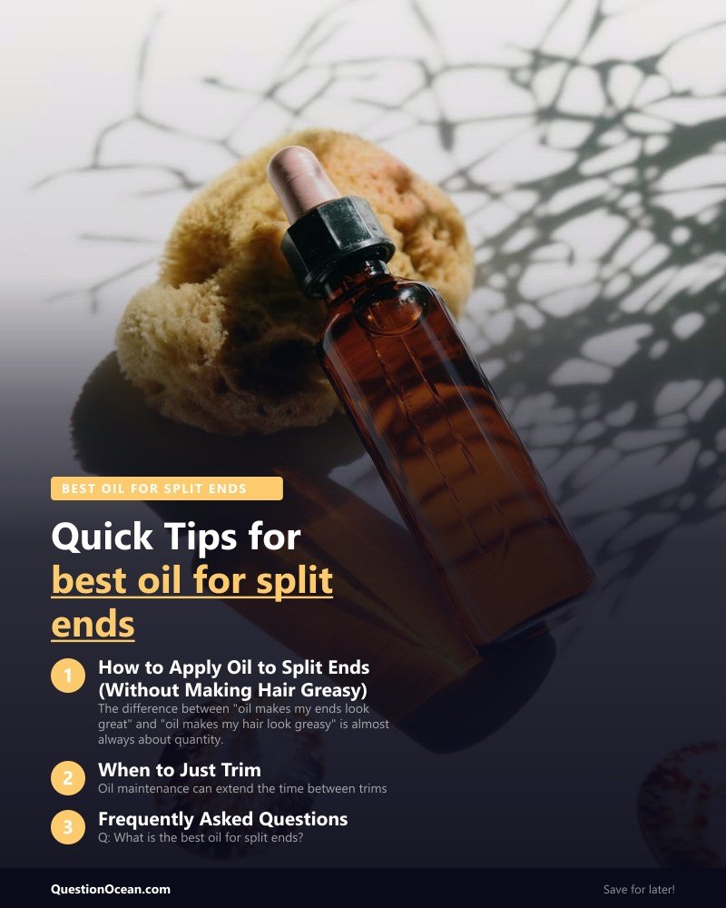 Key takeaways about best oil for split ends