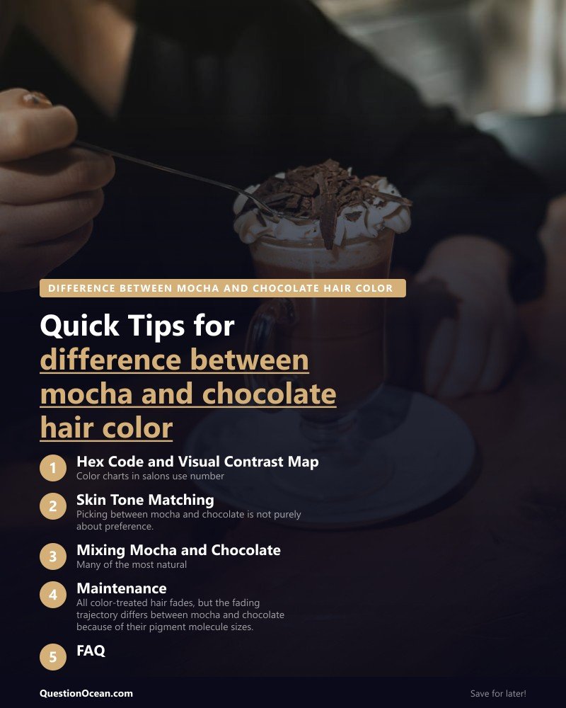 Key takeaways about difference between mocha and chocolate hair color