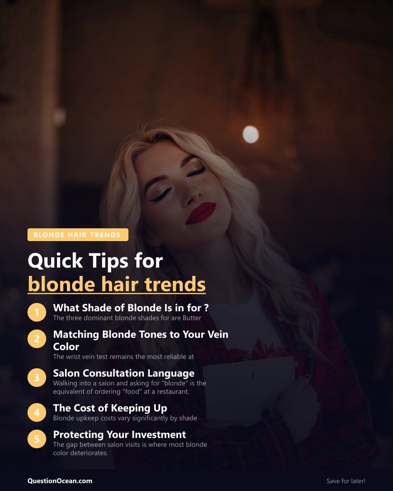 Key takeaways about 2026 blonde hair trends