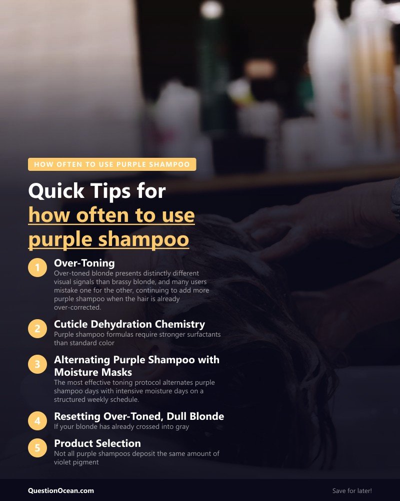 Key takeaways about how often to use purple shampoo