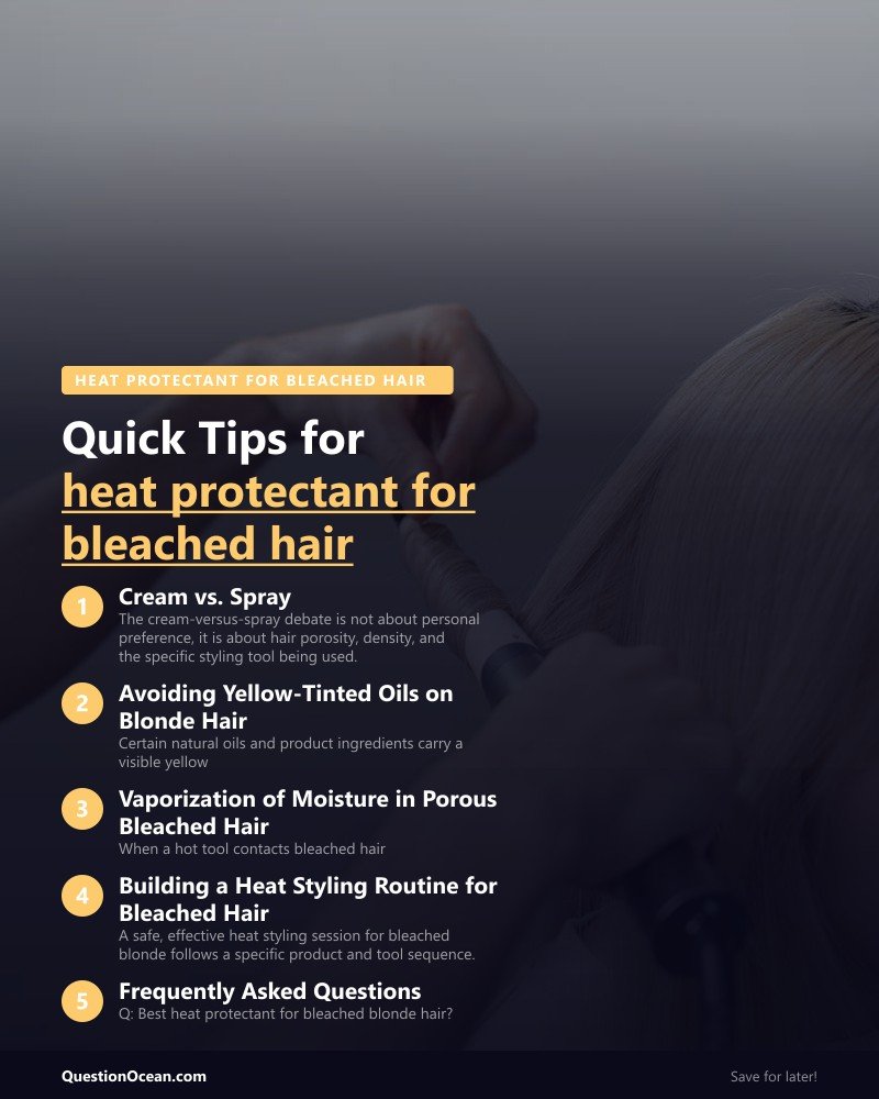 Key takeaways about heat protectant for bleached hair