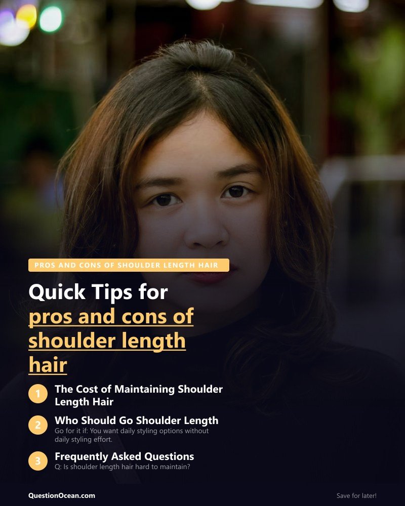 Key takeaways about pros and cons of shoulder length hair