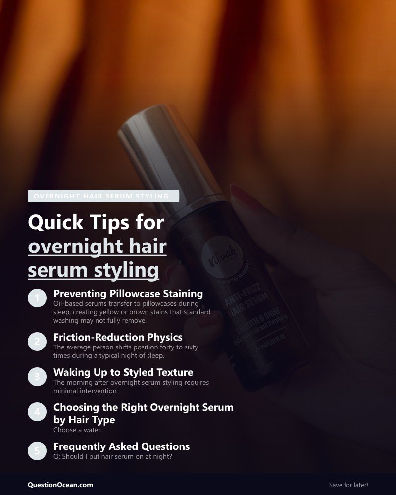 Key takeaways about overnight hair serum styling