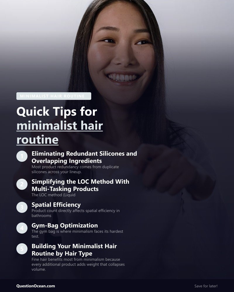 Key takeaways about minimalist hair routine
