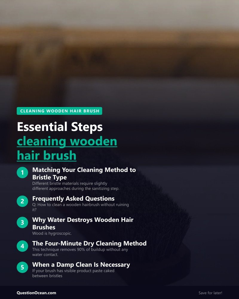 Key takeaways about cleaning wooden hair brush