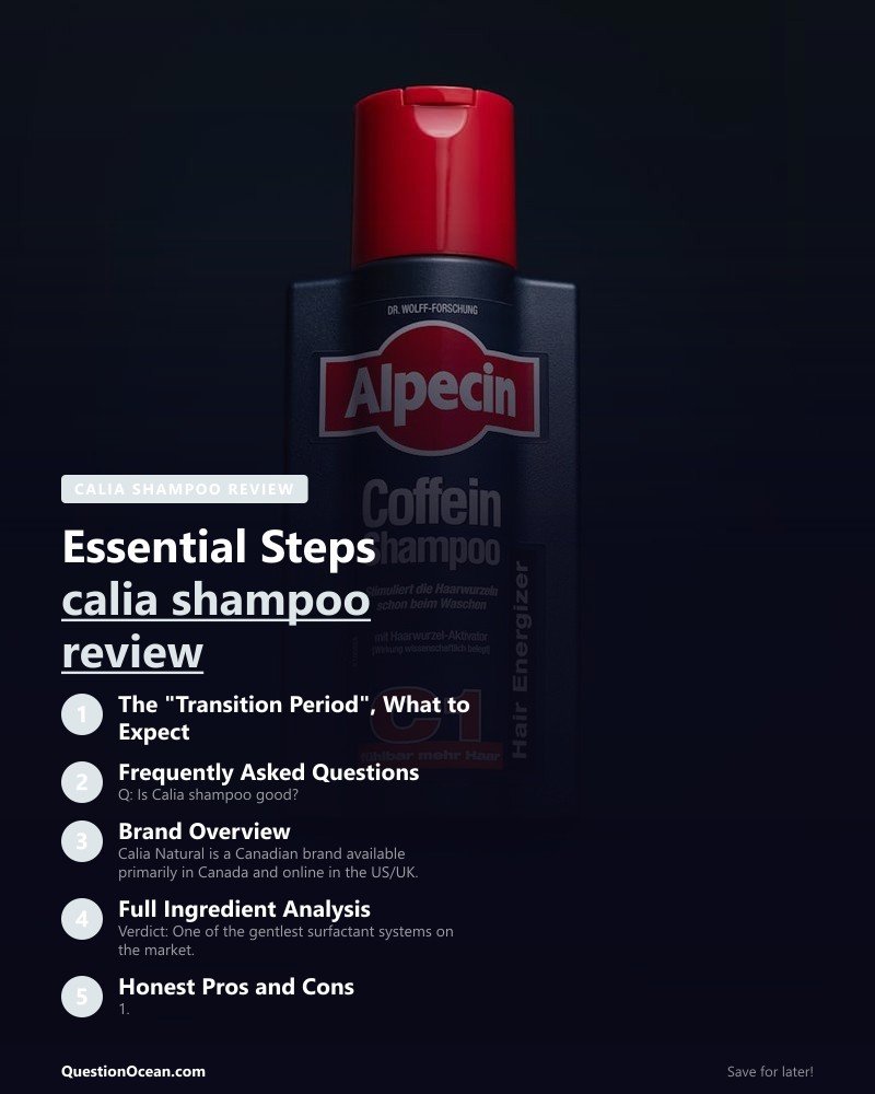 Key takeaways about calia shampoo review