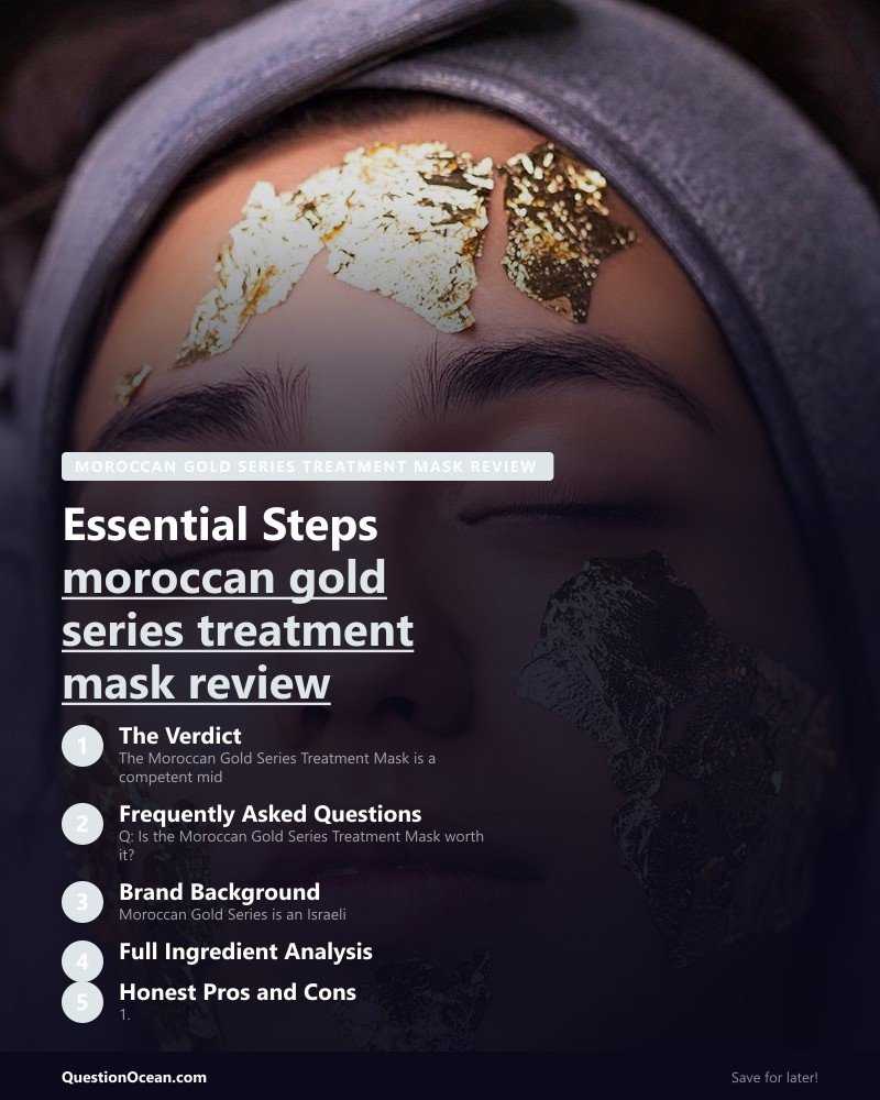 Key takeaways about moroccan gold series treatment mask review