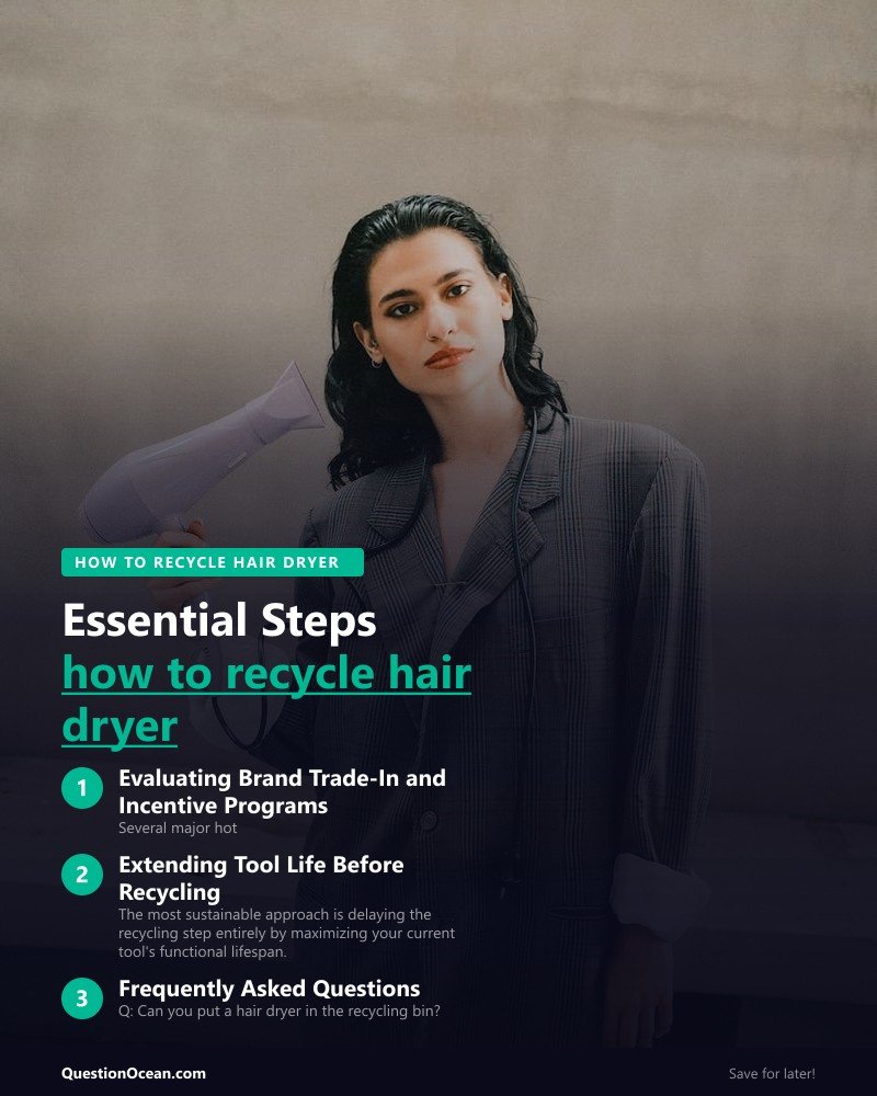 Key takeaways about how to recycle hair dryer