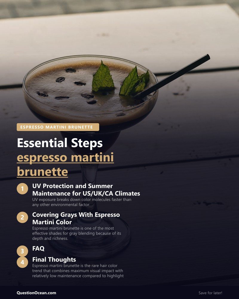 Key takeaways about espresso martini brunette