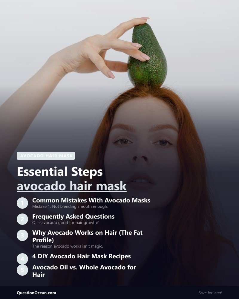 Key takeaways about avocado hair mask