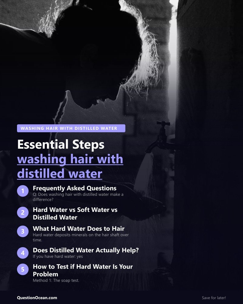 Key takeaways about washing hair with distilled water