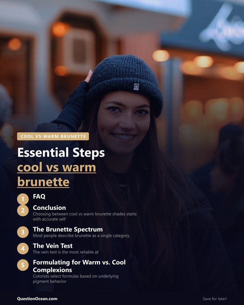 Key takeaways about cool vs warm brunette