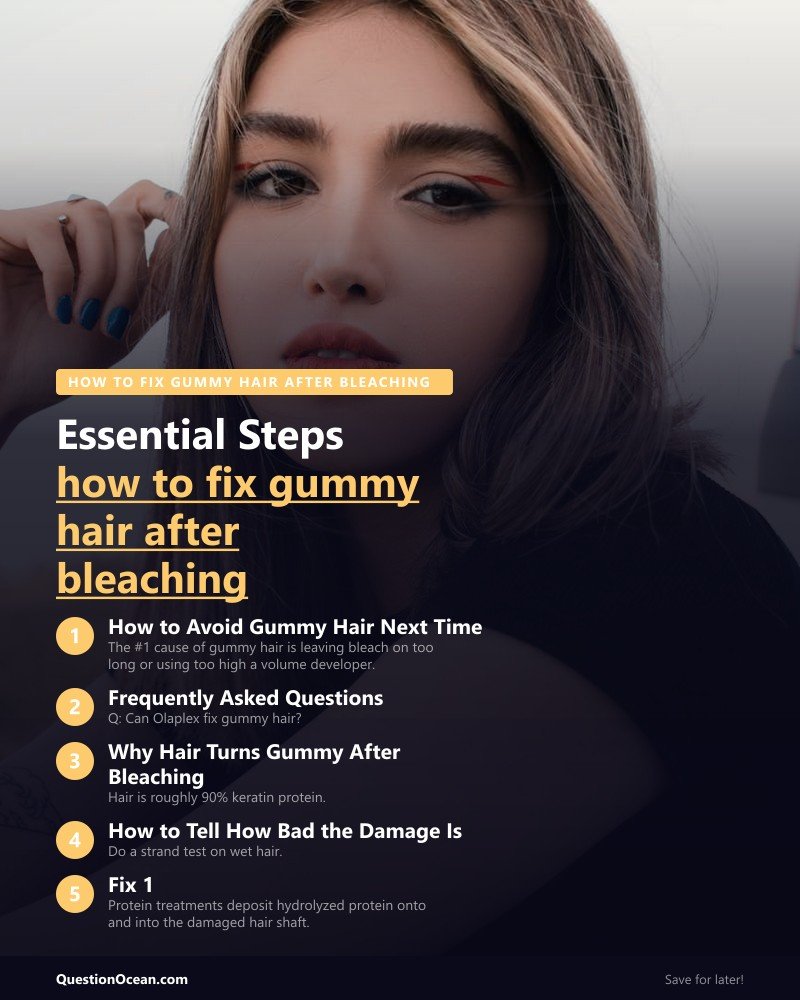 Key takeaways about how to fix gummy hair after bleaching