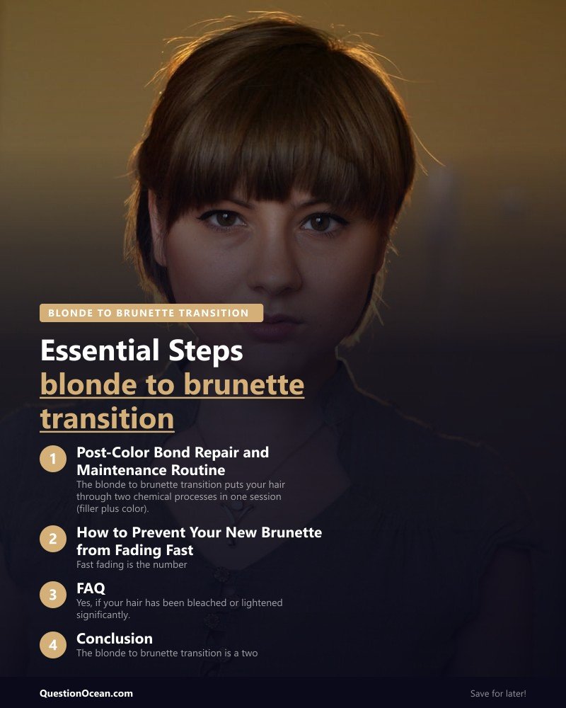 Key takeaways about blonde to brunette transition