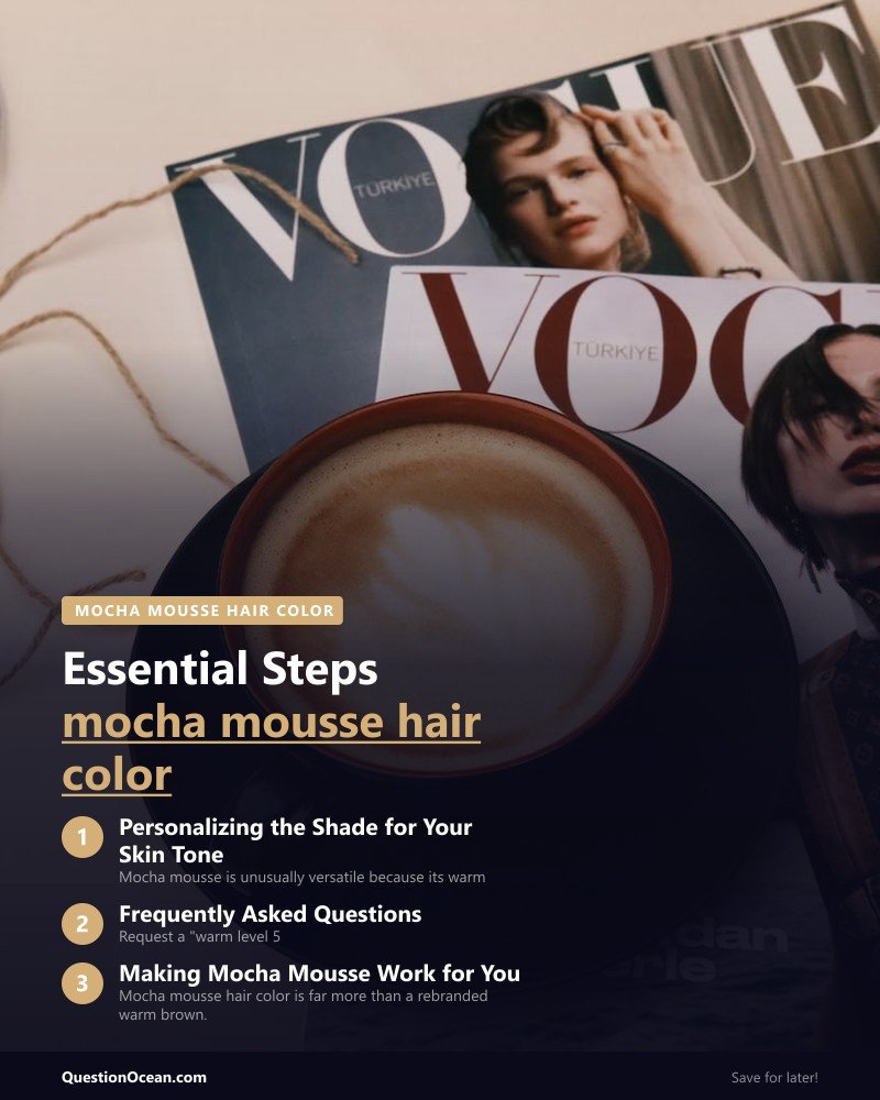 Key takeaways about mocha mousse hair color