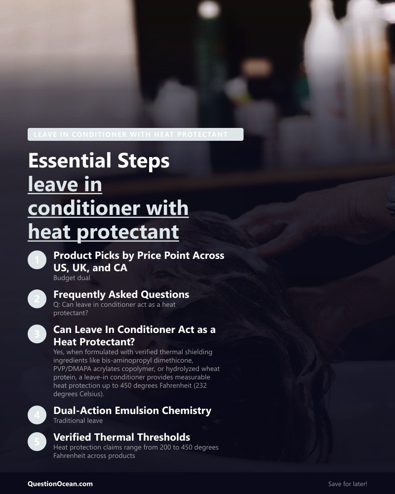 Key takeaways about leave in conditioner with heat protectant
