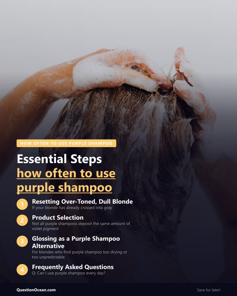 Key takeaways about how often to use purple shampoo