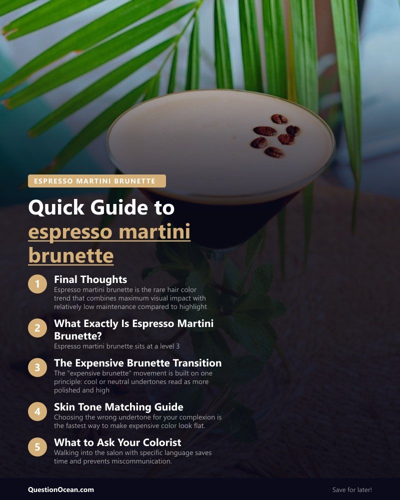 Key takeaways about espresso martini brunette