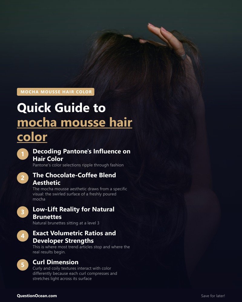 Key takeaways about mocha mousse hair color