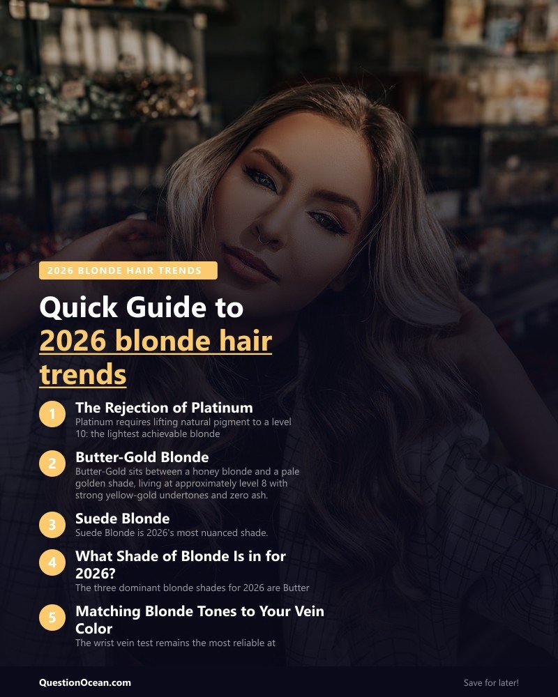 Key takeaways about 2026 blonde hair trends