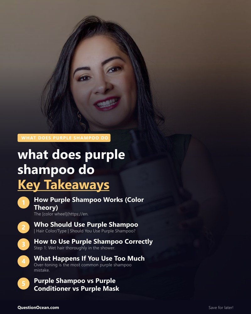 Key takeaways about what does purple shampoo do