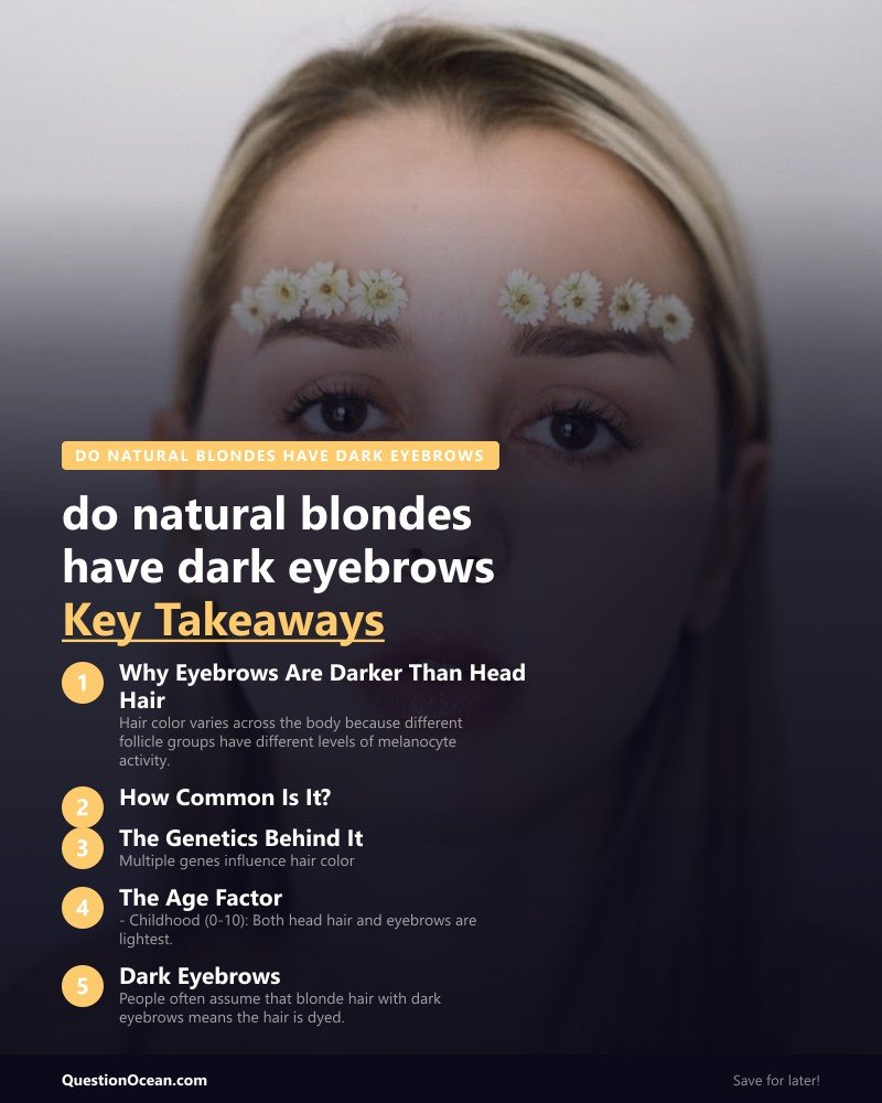 Key takeaways about do natural blondes have dark eyebrows