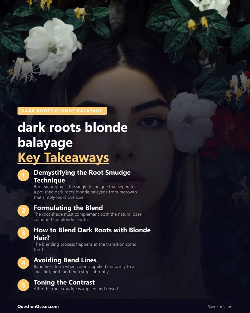 Key takeaways about dark roots blonde balayage