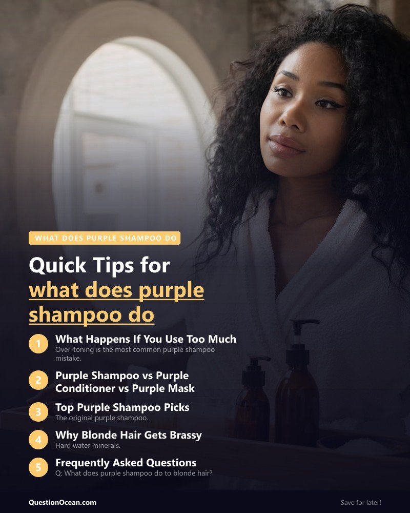 Key takeaways about what does purple shampoo do
