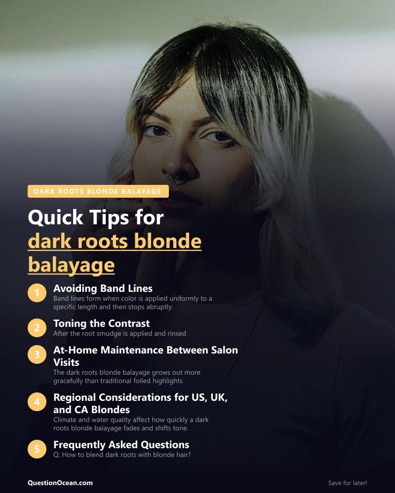 Key takeaways about dark roots blonde balayage