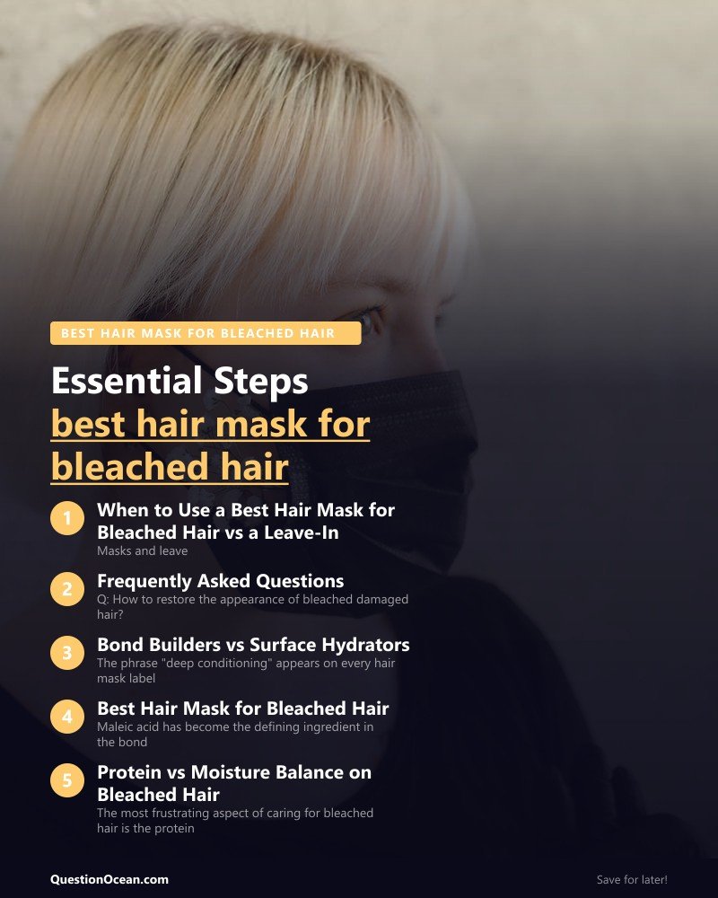 Key takeaways about best hair mask for bleached hair