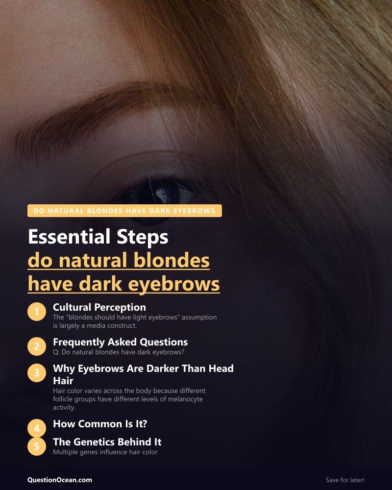 Key takeaways about do natural blondes have dark eyebrows