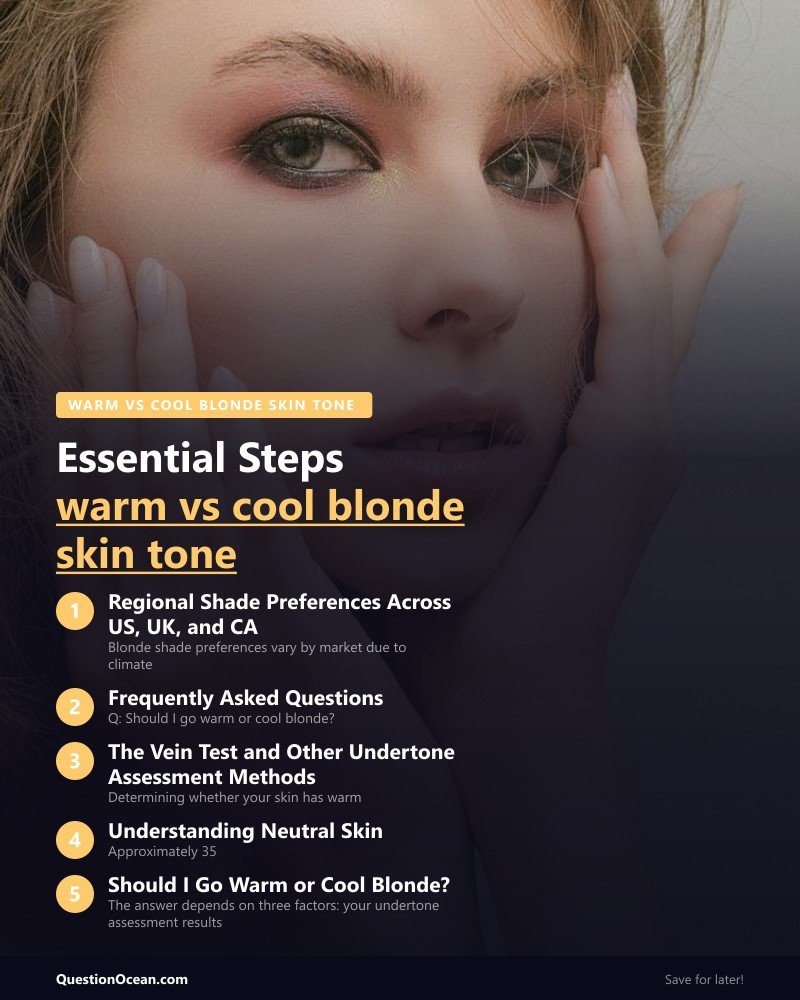 Key takeaways about warm vs cool blonde skin tone